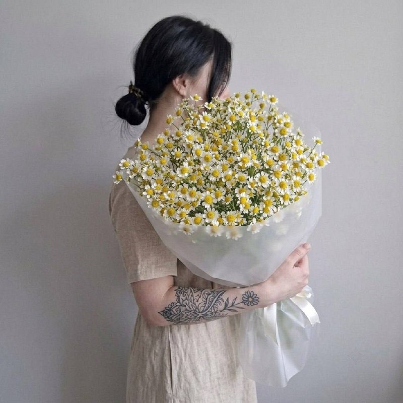Моно-букет из ромашек